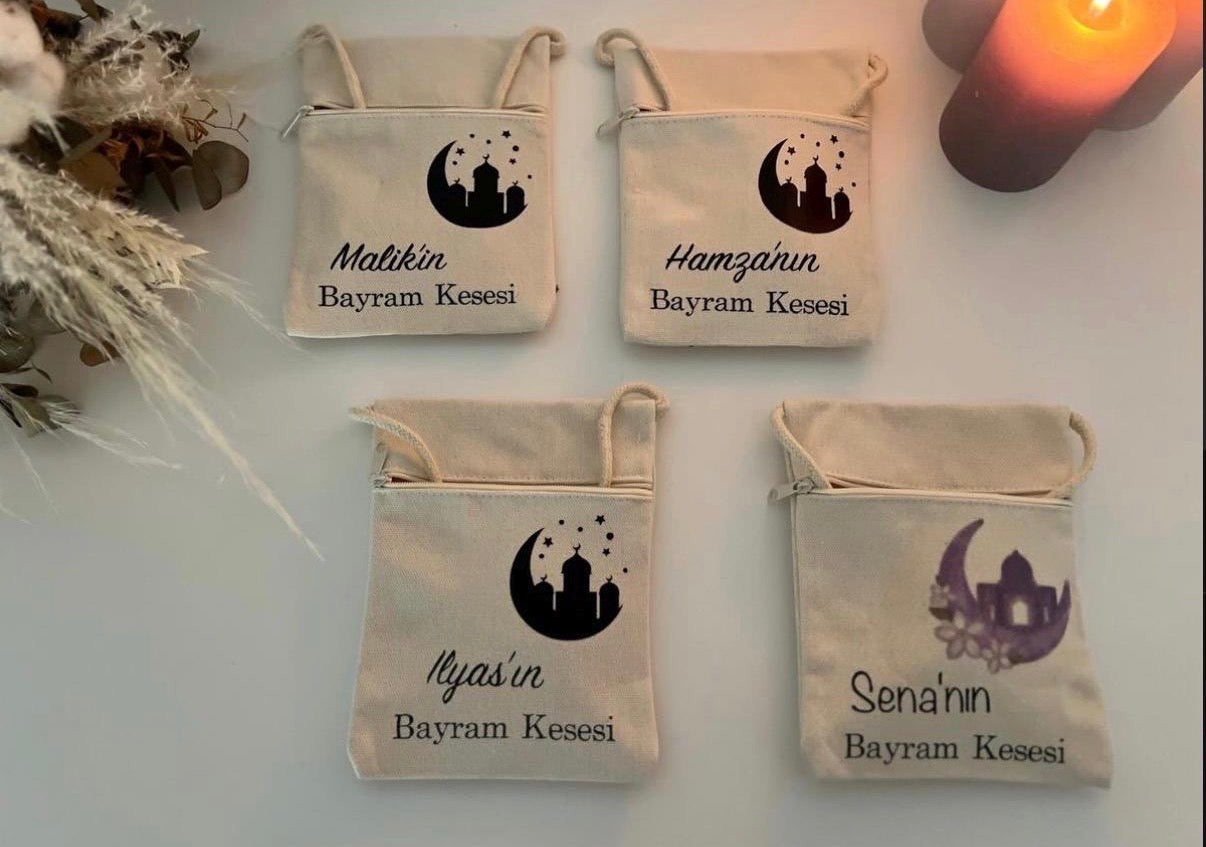 Eid-Tasche | Personalisierte Kinder-Schultertasche mit Name
